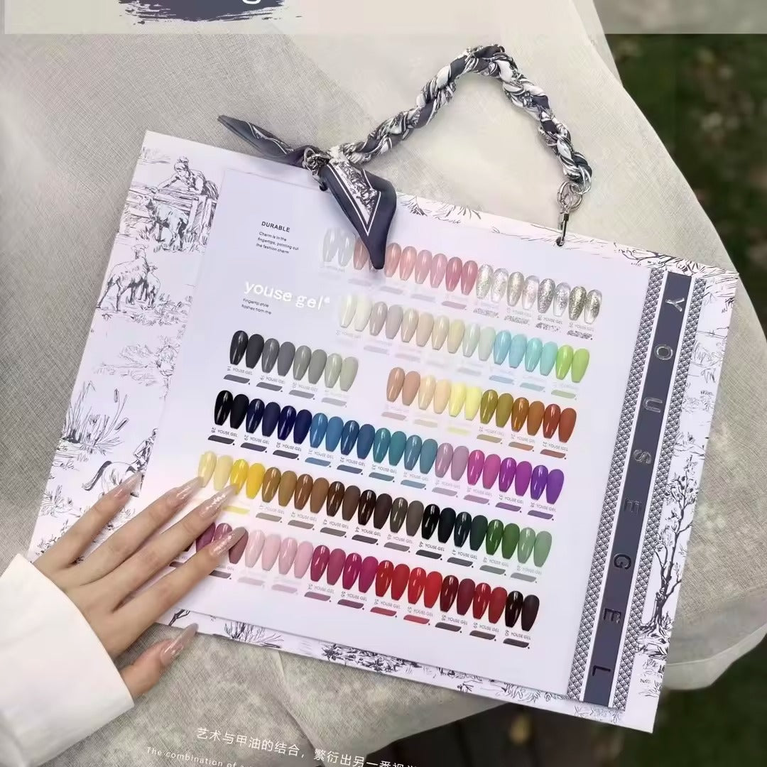 YOUSE GEL 60 Color Gel Nail Polish Kit HEMA & TPO Free with Display Chart (Original)