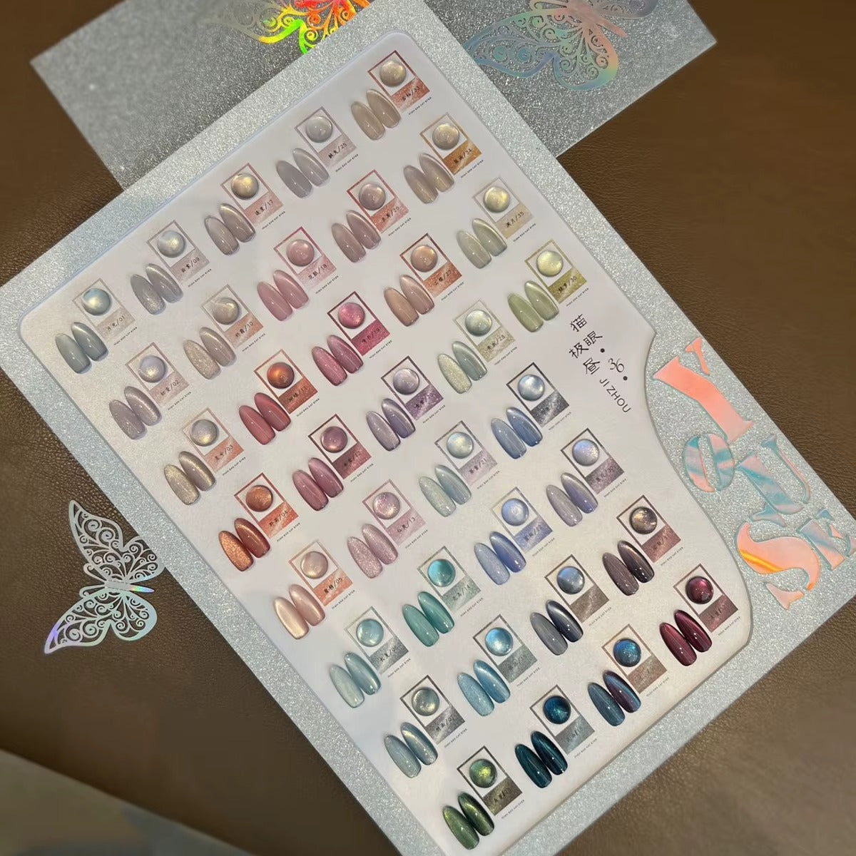 YOUSE Gel Cat Eye Set – 36 Magnetic Colors | Professional 9D Galaxy Effect Nail Gel Polish Collection