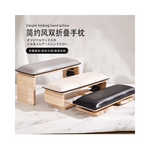 image, Sevyn Colors Adjustable Nail Art Hand Rest with Wooden Legs – Foldable Salon Armrest Cushion for Manicure Table &amp; UV Lamp Use
