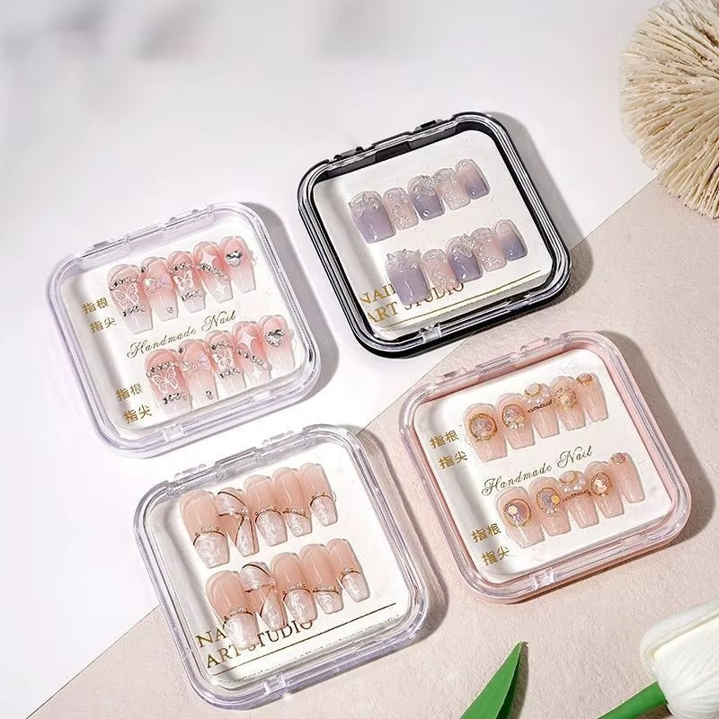 Sevyn Colors Compact Nail Art Storage Box – Square Organizer Case for Tips, Charms & Accessories ( Pack Of 5)