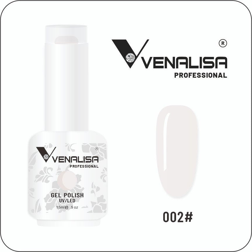 Venalisa Gel Polish 15ml – Long-Lasting Soak Off UV/LED Gel Nail Color Milky White (Shade-02)