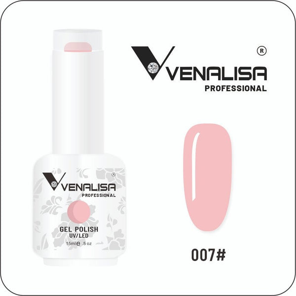 Venalisa Gel Polish 15ml – Long-Lasting Soak Off UV/LED Gel Nail Color Nude Pink (Shade-07)