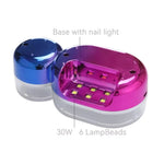 image, XSUV-711 Portable Electric Nail Drill Machine with 30W UV Lamp Base – 45,000 RPM Professional Nail Filing &amp; Gel Polish Remover Set