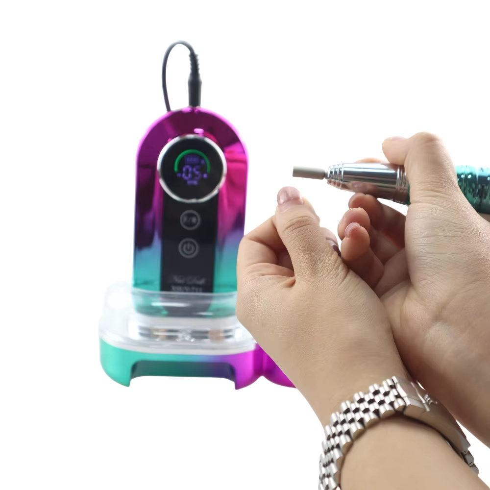 XSUV-711 Portable Electric Nail Drill Machine with 30W UV Lamp Base – 45,000 RPM Professional Nail Filing & Gel Polish Remover Set