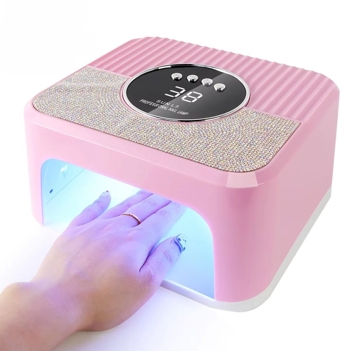 SUN L5 268W Professional UV/LED Nail Lamp – 45 LED Beads | Fast Drying Gel Nail Dryer with Crystal Top