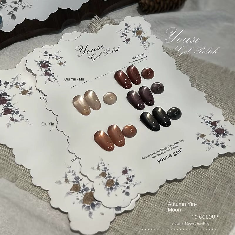 Youse Gel Autumn Yin-Moon Cat Eye Gel Polish 15ml – 10 Color Autumn Moon Collection | Free Magnet & Shade Card