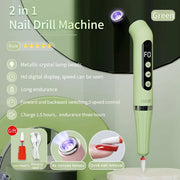 Sevyn Colors 2-in-1 Rechargeable Nail Drill Machine – Portable Electric File with LED Light & Digital Display