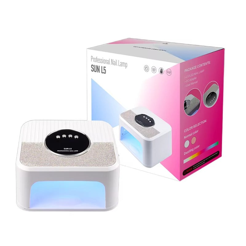 SUN L5 268W Professional UV/LED Nail Lamp – 45 LED Beads | Fast Drying Gel Nail Dryer with Crystal Top