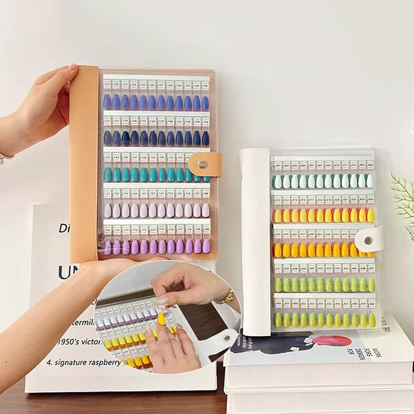 Sevyn Colors Magnetic Nail Art Display Book – Professional Gel Polish Swatch Organizer & Nail Color Chart Album