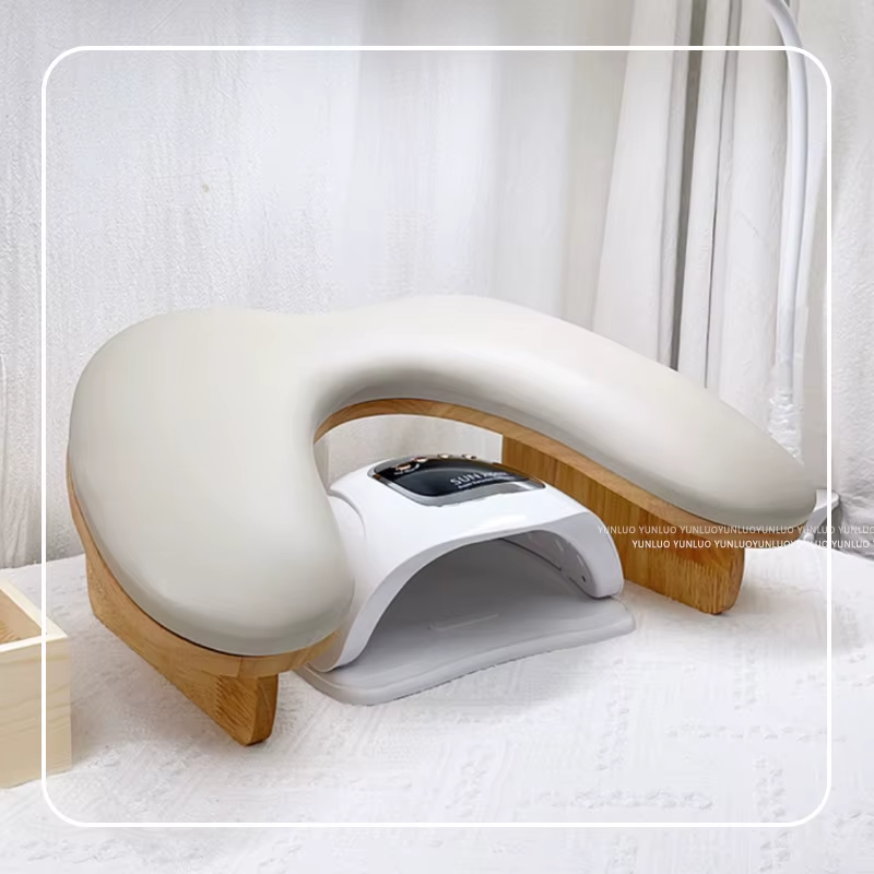 Sevyn Colors Folding Butterfly Hand Pillow | Ergonomic Nail Armrest with UV Lamp Space | Salon & Home Manicure Support