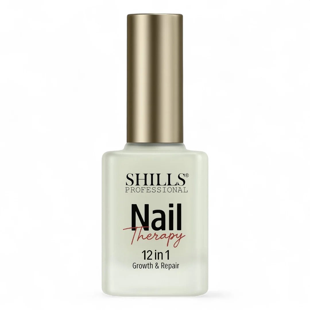 SHILLS Professional Nail Therapy 12-in-1 | Nail Growth & Repair Strengthener | Moisture Restore & Shine Booster – 15ml