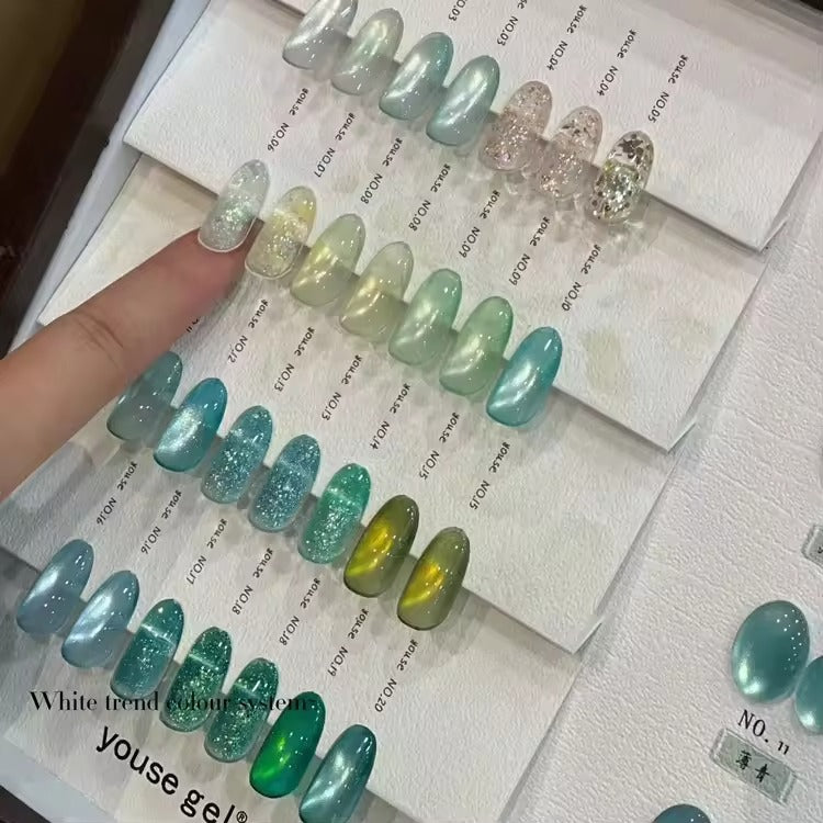 Youse Gel Jade Cat Eye Gel Polish 15ml – Luxury Magnetic Effect | Free Shade Card & Magnet