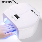 image, PureCure Professional UV LED Nail Lamp – 72 LEDs | 268W / 298W High Power Gel Dryer with Smart Sensor &amp; LCD Display