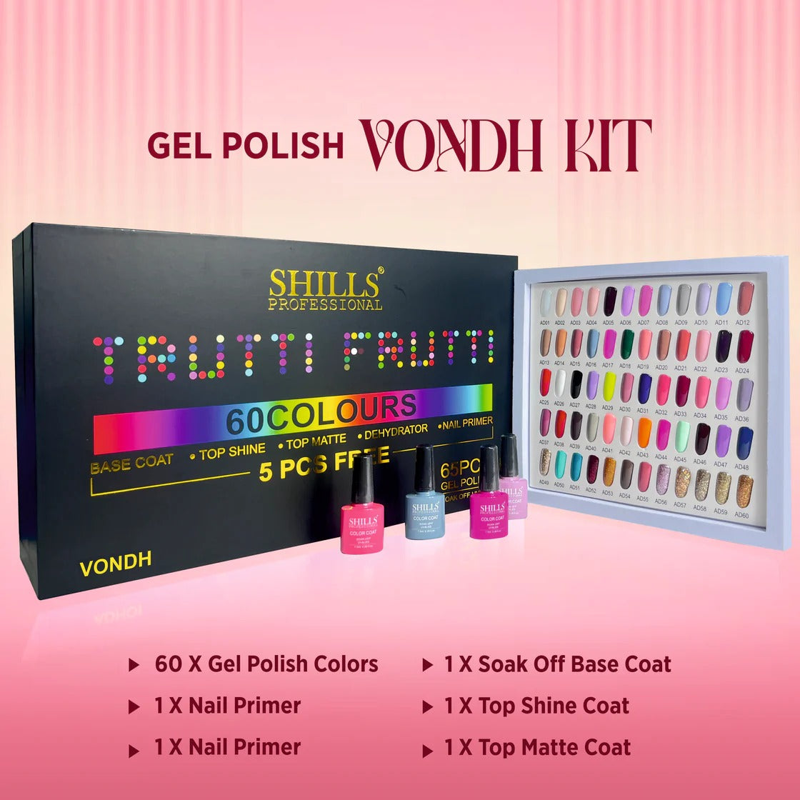 Shills Professional Gel Polish Kit 65 pcs ( Vondh )
