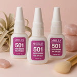 image, SHILLS Professional 501 Super Bonding Nail Tips Glue 15g | Fast Dry, Strong Hold, Bubble-Free Adhesive for Nail Extensions &amp; Press-On Nails
