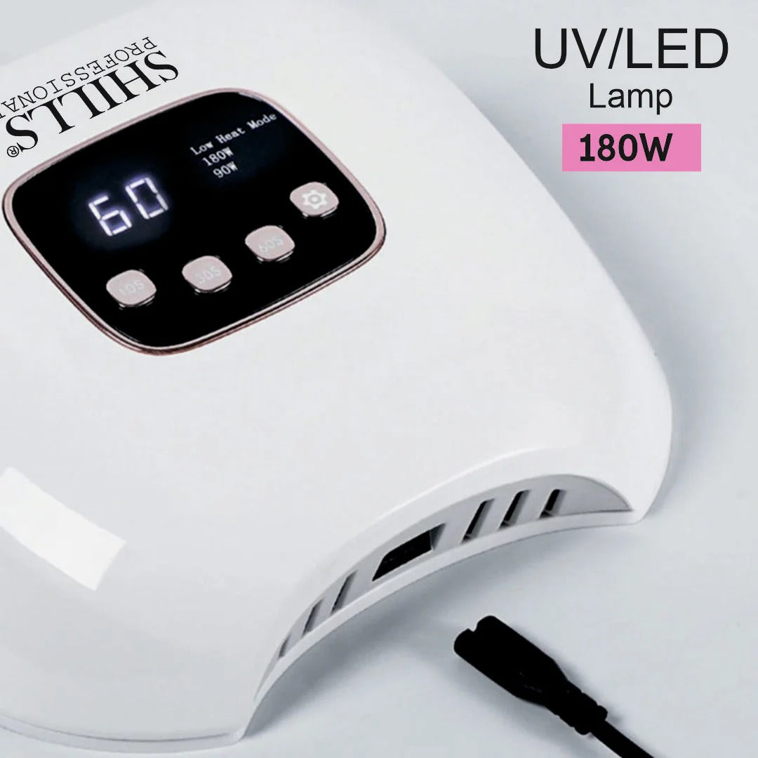 SHILLS PROFESSIONAL ADORED 180W UV/LED Nail Lamp – Fast Gel Polish Curing Light for Salon & Home Manicures