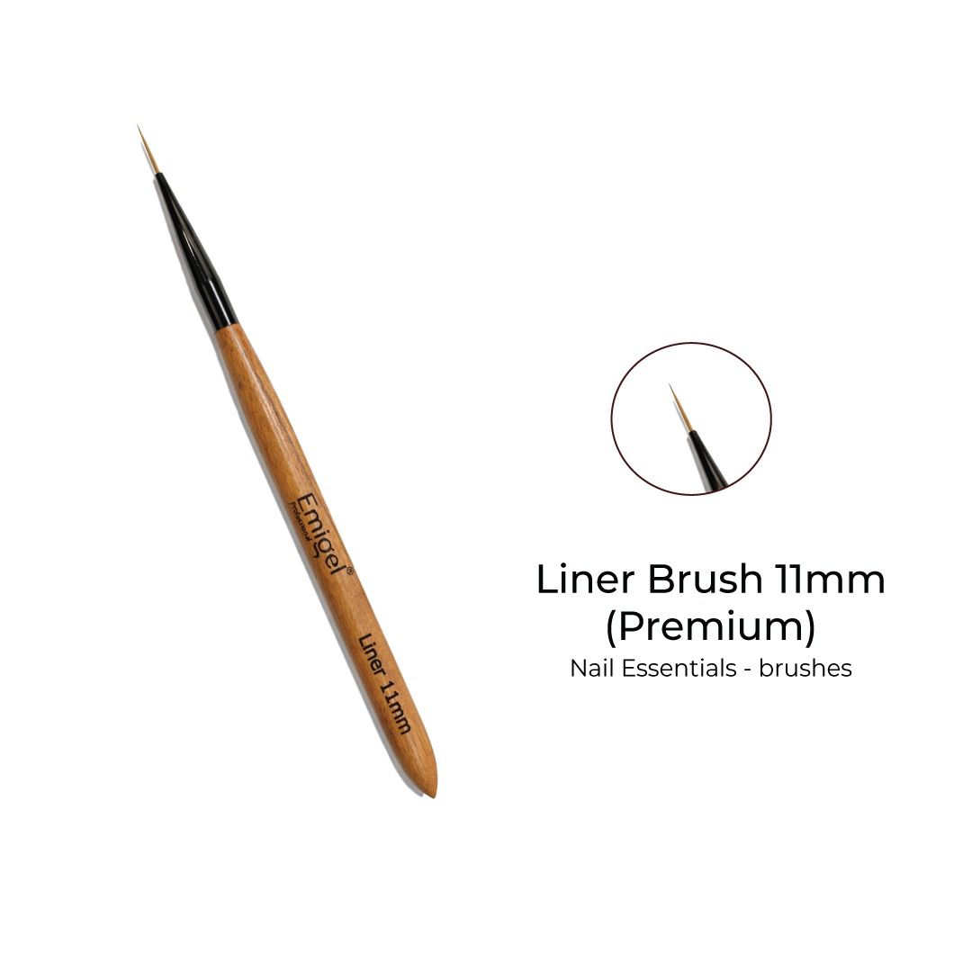 Emigel Professional Premium Nail Art Liner Brush – Ultra Fine Detail Brush for Nail Design