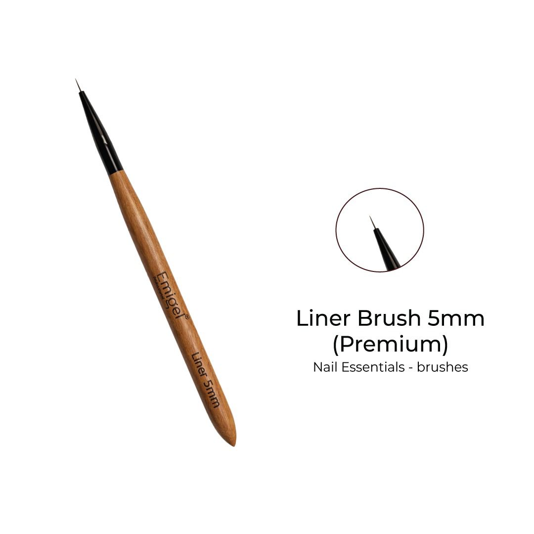 Emigel Professional Premium Nail Art Liner Brush – Ultra Fine Detail Brush for Nail Design