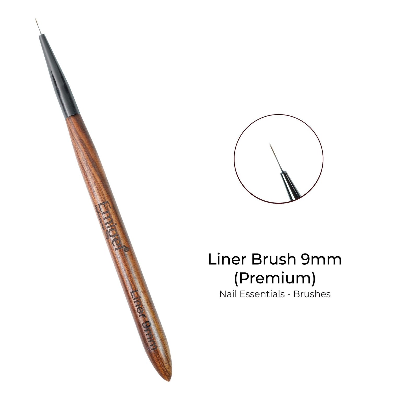 Emigel Professional Premium Nail Art Liner Brush – Ultra Fine Detail Brush for Nail Design
