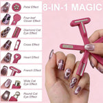 image, 8-in-1 Cat Eye Nail Magnet Tool – Multifunctional Magnetic Nail Art Tool for Cat Eye Gel Polish Designs