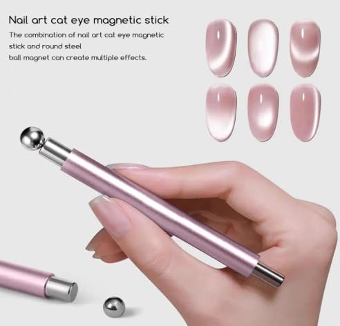 Double Head Cat Eye Nail Magnet Tool – Multifunctional Magnetic Pen for Cat Eye Gel Polish Nail Art