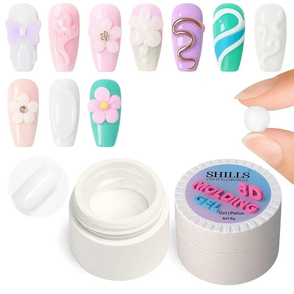 Shills Professional 3D Nail Art Molding Gel – High-Hold Sculpting Gel for Intricate Designs (8g)