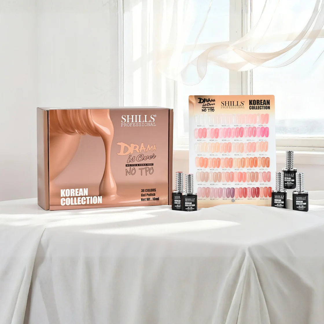 Shills Drama Is Over Korean Gel Polish Set – 36 Nude & Pink Shades (No TPO)